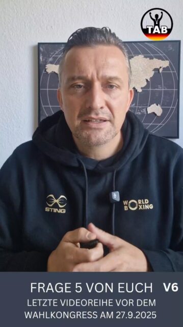 📺 Letzte Videoreihe zum Wahlkampf

Heute schließen wir unsere Videoreihe mit den letzten Antworten auf eure Fragen aus der Community ab. Ab morgen berichten wir dann nur noch direkt aus Pleinfeld und natürlich live vom Wahlkongress.

🙏 Ein großes Dankeschön an alle Unterstützer in diesem Wahlkampf. Für eure Ideen, eure Meinungen, eure Kritik und vor allem für eure ehrliche Leidenschaft für den Amateurboxsport.

Ich freue mich, am Samstag endlich beim Kongress zu sein. Die Delegierten und Landespräsidenten zu treffen und zu erleben, wie wir gemeinsam die Zukunft unseres Sports gestalten können.

Besonders danke ich allen Vereinen, Trainern und Engagierten, die mir geschrieben haben. Euer Input ist unbezahlbar. Ihr seid das Herzstück unseres Sports, die Basis.

🥊 Jetzt heißt es: Blick nach vorn. Für unseren Boxsport, für unsere Gemeinschaft, für die Zukunft.

#TeamAmateurboxen #DBV #Wahlkongress #Amateurboxen