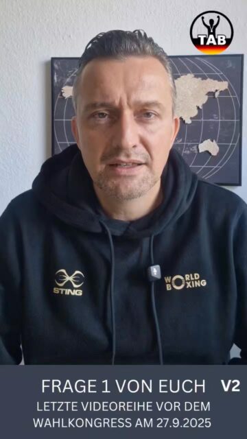 📺 Letzte Videoreihe zum Wahlkampf

Heute schließen wir unsere Videoreihe mit den letzten Antworten auf eure Fragen aus der Community ab. Ab morgen berichten wir dann nur noch direkt aus Pleinfeld und natürlich live vom Wahlkongress.

🙏 Ein großes Dankeschön an alle Unterstützer in diesem Wahlkampf. Für eure Ideen, eure Meinungen, eure Kritik und vor allem für eure ehrliche Leidenschaft für den Amateurboxsport.

Ich freue mich, am Samstag endlich beim Kongress zu sein. Die Delegierten und Landespräsidenten zu treffen und zu erleben, wie wir gemeinsam die Zukunft unseres Sports gestalten können.

Besonders danke ich allen Vereinen, Trainern und Engagierten, die mir geschrieben haben. Euer Input ist unbezahlbar. Ihr seid das Herzstück unseres Sports, die Basis.

🥊 Jetzt heißt es: Blick nach vorn. Für unseren Boxsport, für unsere Gemeinschaft, für die Zukunft.

#TeamAmateurboxen #DBV #Wahlkongress #Amateurboxen